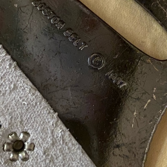 Vintage 80s white leather belt Limited Express - Picture 3 of 6